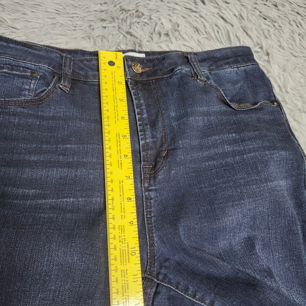Kensie Jeans Skinny Jeans Women 10 10/30 Blue High Rise Ankle Frayed Hem Stretch - Picture 5 of 13
